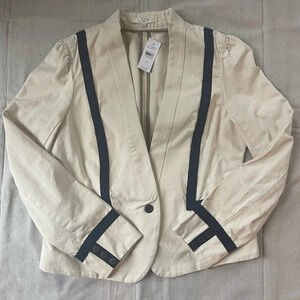 Loft 100% cotton blazer